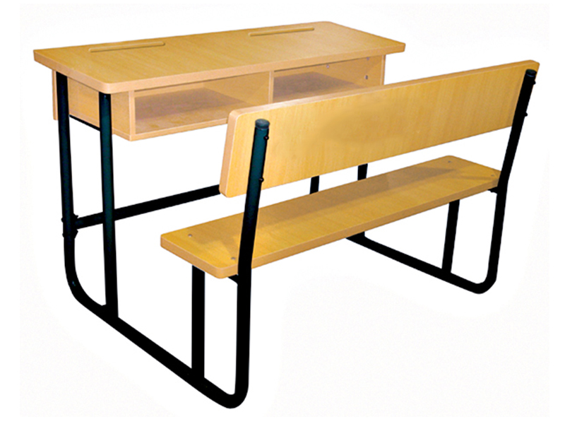 School furinture supplier supply cheap price two seater school bench with metal frame